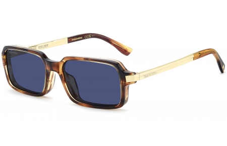 Gafas de Sol - Dsquared2 - D2 0214/G/S - EX4 (KU) BROWN HORN // BLUE