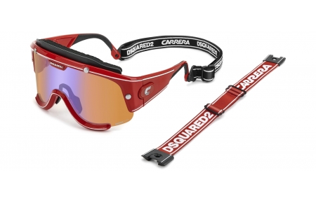 Gafas de Sol - Dsquared2 - D2SPEED - C9A (FS) RED // ORANGE HIGH CONTRAST BLUE FILTER