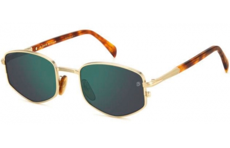 Lunettes de soleil - David Beckham Eyewear - DB 1129/S - HM2 (MT) GOLD HONEY HAVANA // GREEN MIRROR