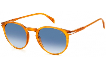 Sunglasses - David Beckham Eyewear - DB 1139/S - DUA (08) STRIPED YELLOW // DARK BLUE GRADIENT