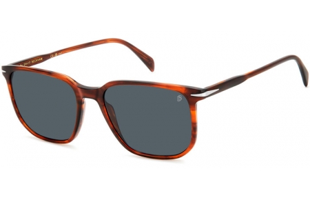 Lunettes de soleil - David Beckham Eyewear - DB 1141/S - EX4 (IR) BROWN HORN // GREY