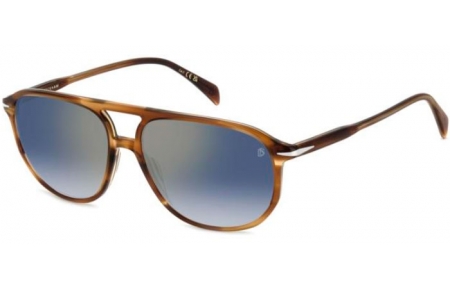 Sunglasses - David Beckham Eyewear - DB 1159/S - EX4 (2A) BROWN HORN // BLUE MIRROR ANTIREFLECTION