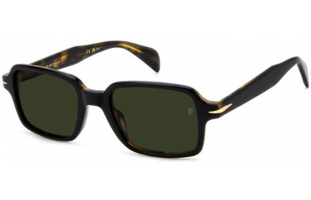 Sunglasses - David Beckham Eyewear - DB 1179/S - WR7 (O7) BLACK // GREEN LIGHT GREEN ANTIREFLECTION