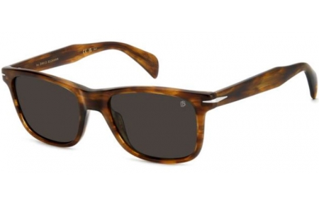 Lunettes de soleil - David Beckham Eyewear - DB 1197/S - EX4 (IR) BROWN HORN // GREY