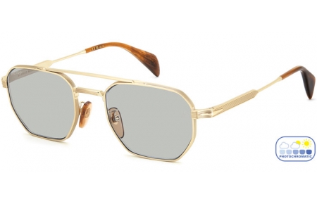 Gafas de Sol - David Beckham Eyewear - DB 1229/S - T5U (8J) GOLD BROWN HORN // GREEN PHOTOCHROMATIC ANTIREFLECTION