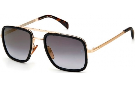 Gafas de Sol - David Beckham Eyewear - DB 7002/S - RHL (FQ) GOLD BLACK // GREY GRADIENT GOLD MIRROR