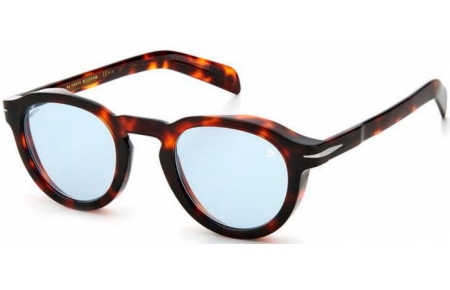 Lunettes de soleil - David Beckham Eyewear - DB 7029/S - 0UC (QZ) RED HAVANA // AZURE PHOTOCROMIC