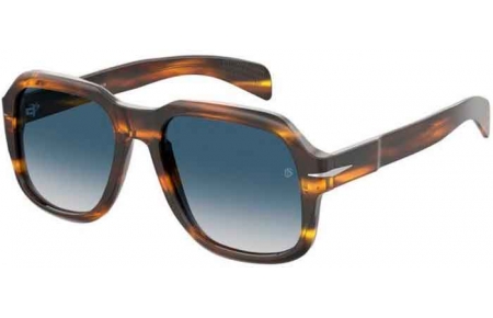 Sunglasses - David Beckham Eyewear - DB 7090/S - EX4 (08) BROWN HORN // DARK BLUE GRADIENT