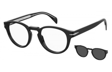 Gafas de Sol - David Beckham Eyewear - DB 7104/CS - 807 (M9) BLACK // CLEAR + CLIP ON GREY POLARIZED
