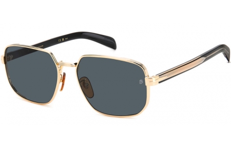 Lunettes de soleil - David Beckham Eyewear - DB 7121/G/S - RHL (IR) GOLD BLACK // GREY