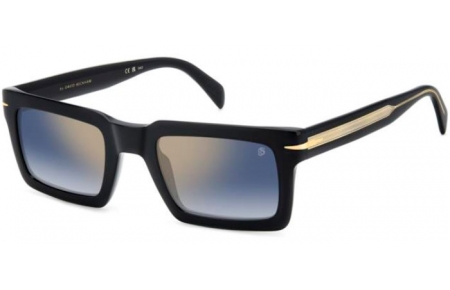 Sunglasses - David Beckham Eyewear - DB 7126/S - 2M2 (1V) BLACK GOLD // BLUE GRADIENT GOLD MIRROR