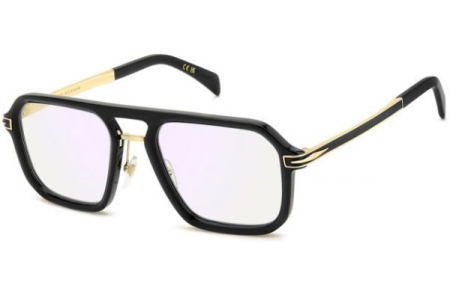 Lunettes de vue - David Beckham Eyewear - DB 7142 - 2M2 (2Y) BLACK GOLD // LIGHT BLUE MIRROR