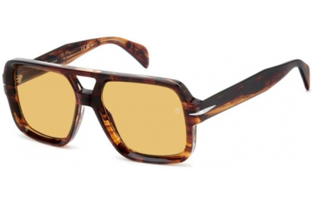 Sunglasses - David Beckham Eyewear - DB 7151/S - EX4 (HO) BROWN HORN // YELLOW
