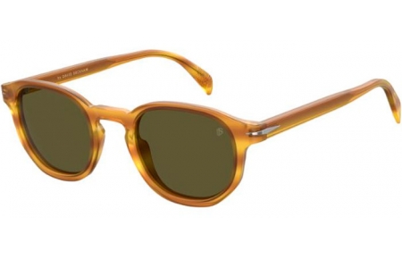 Sunglasses - David Beckham Eyewear - DB 1007/S - B4L (QT) YELLOW HORN // GREEN