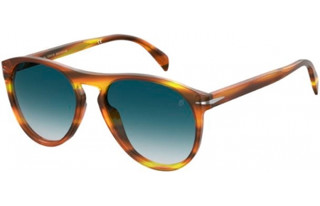 Gafas de Sol - David Beckham Eyewear - DB 1008/S - EX4 (08) BROWN HORN // DARK BLUE GRADIENT