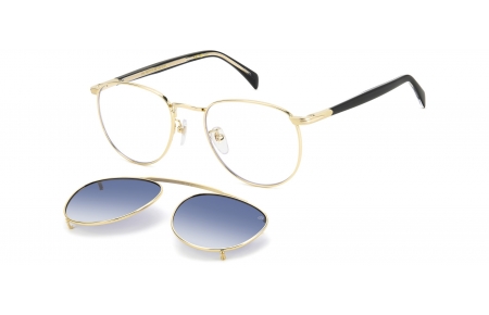 Monturas - David Beckham Eyewear - DB 1144/CS - RHL (Z7) GOLD BLACK // BLUE GRADIENT POLARIZED