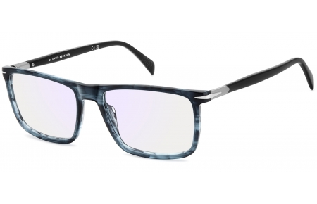 Monturas - David Beckham Eyewear - DB 1181 - YA7 (2Y) STRIPED BLUE // LIGHT BLUE MIRROR