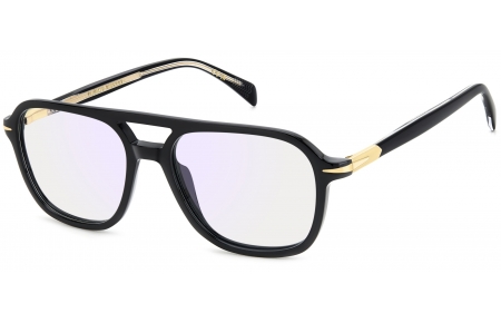 Monturas - David Beckham Eyewear - DB 1182 - 2M2 (2Y) BLACK GOLD // LIGHT BLUE MIRROR