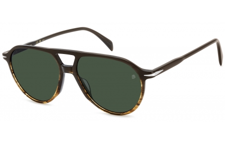 Gafas de Sol - David Beckham Eyewear - DB 1218/S - NNG (QT) BROWN HORN // GREEN