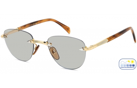 Gafas de Sol - David Beckham Eyewear - DB 1224/S - T5U (8J) GOLD BROWN HORN // GREEN PHOTOCHROMATIC ANTIREFLECTION