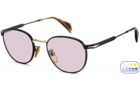 Gafas de Sol - David Beckham Eyewear - DB 1228/S - I46 (5F) MATTE BLACK GOLD // VIOLET PHOTOCHROMATIC ANTIREFLECTION