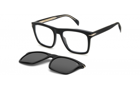 Monturas - David Beckham Eyewear - DB 7000/CS - 807 (M9) BLACK // + CLIP ON GREY POLARIZED