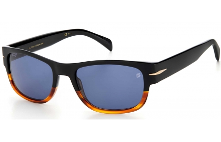 Gafas de Sol - David Beckham Eyewear - DB 7035/S - 37N (KU) BLACK HORN // BLUE GREY