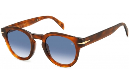 Gafas de Sol - David Beckham Eyewear - DB 7041/S FLAT - WR9 (08) BROWN HAVANA // DARK BLUE GRADIENT