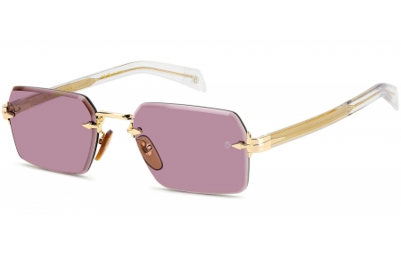Gafas de Sol - David Beckham Eyewear - DB 7109/S - LOJ (4S) GOLD CRYSTAL // BURGUNDY