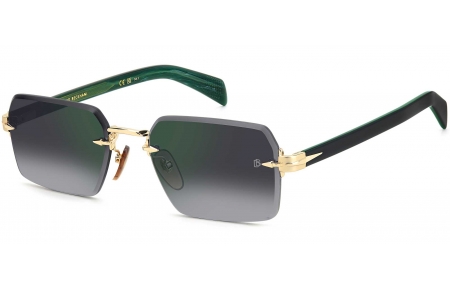 Gafas de Sol - David Beckham Eyewear - DB 7109/S - PEF (NU) GOLD // GREY GRADIENT GREEN MIRROR