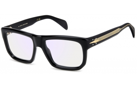 Monturas - David Beckham Eyewear - DB 7137 - 807 (2Y) BLACK // LIGHT BLUE MIRROR