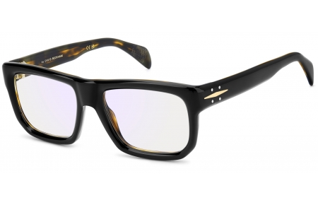 Monturas - David Beckham Eyewear - DB 7137 - WR7 (2Y) BLACK HAVANA // LIGHT BLUE MIRROR