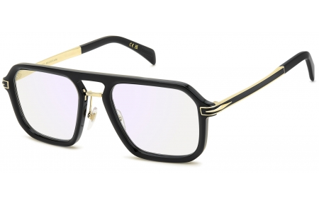 Monturas - David Beckham Eyewear - DB 7142 - 2M2 (2Y) BLACK GOLD // LIGHT BLUE MIRROR