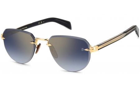 Gafas de Sol - David Beckham Eyewear - DB 7144/S - RHL (1V) GOLD // BLUE GRADIENT GOLD MIRROR