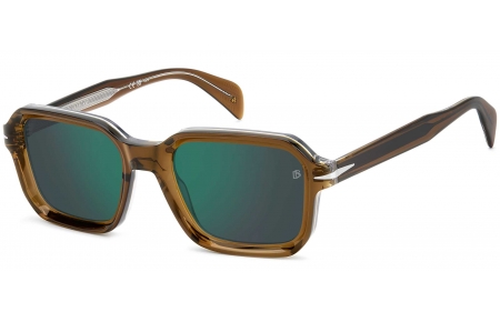 Gafas de Sol - David Beckham Eyewear - DB 7147/S - TXO (MT) OCHRE CRYSTAL // GREEN MIRROR