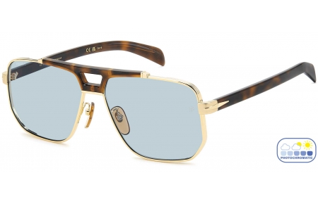 Gafas de Sol - David Beckham Eyewear - DB 7157/S - 0NR (SD) GOLD BROWN HAVANA // BLUE PHOTOCHROMATIC ANTIREFLECTION