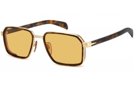 Gafas de Sol - David Beckham Eyewear - DB 7158/S - 0NR (HO) GOLD BROWN HAVANA // YELLOW