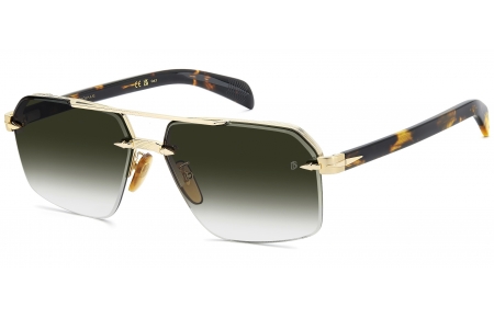 Gafas de Sol - David Beckham Eyewear - DB 7170/S - 0NR (8Z) GOLD HAVANA // GREEN GRADIENT ANTIREFLEX