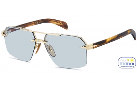 Gafas de Sol - David Beckham Eyewear - DB 7170/S - T5U (SD) GOLD BROWN HORN // BLUE PHOTOCHROMATIC ANTIREFLEX