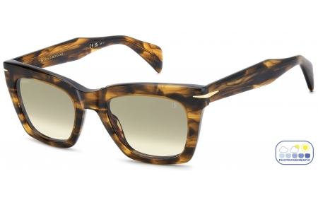Gafas de Sol - David Beckham Eyewear - DB 99/MIAMI/SE - EX4 (4R) STRIPED BROWN // GREEN GRADIENT PHOTOCHROMATIC ANTIREFLEX