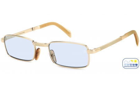 Gafas de Sol - David Beckham Eyewear - DB 99/ORIGAMI - IDA (QZ) GOLD BEIGE HORN // AZURE PHOTOCROMIC