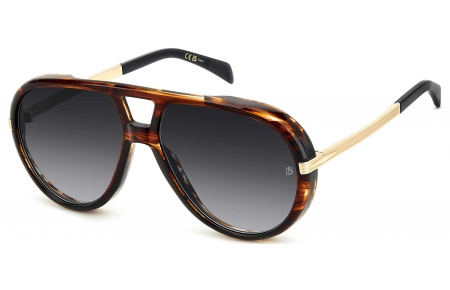 Gafas de Sol - David Beckham Eyewear - DB 99/VOYAGER - HQZ (9O) BROWN HORN // DARK GREY GRADIENT