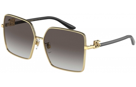 Gafas de Sol - Dolce & Gabbana - DG2279 - 02/8G GOLD // LIGHT GREY GRADIENT BLACK