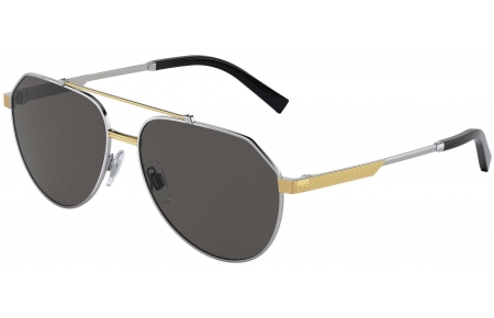 Gafas de Sol - Dolce & Gabbana - DG2288 - 131387 SILVER GOLD // DARK GREY