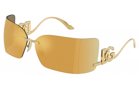 Gafas de Sol - Dolce & Gabbana - DG2319 - 02/5A GOLD // BROWN MIRROR GOLD