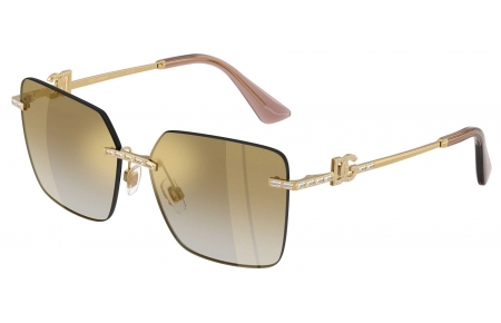 Gafas de Sol - Dolce & Gabbana - DG2332B - 02/6E GOLD // BROWN GRADIENT GOLD MIRROR