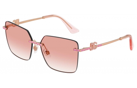 Gafas de Sol - Dolce & Gabbana - DG2332B - 12988D  ROSE GOLD // PINK GRADIENT TRANSPARENT