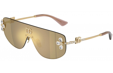 Gafas de Sol - Dolce & Gabbana - DG2333B - 02/03 GOLD // GOLD MIRROR