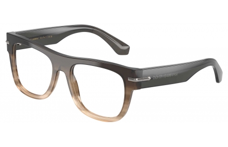 Monturas - Dolce & Gabbana - DG3407 - 3484  STRIPED DARK BROWN GRADIENT