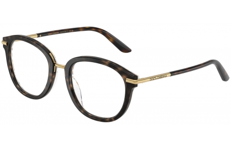 Monturas - Dolce & Gabbana - DG3410 - 3217  HAVANA ON WHITE BARROW